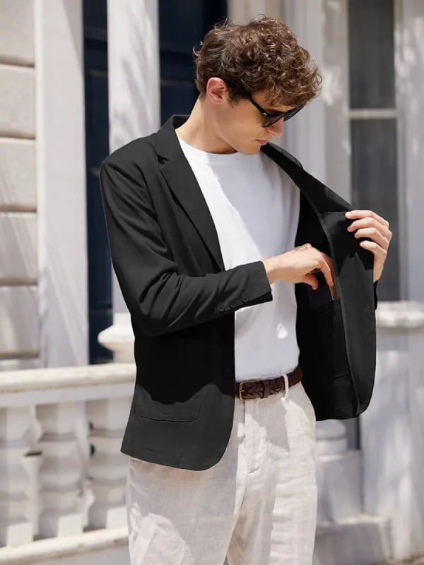 Lightweight Cotton Linen Blazer Jacket (US Only) sold by Coofandy