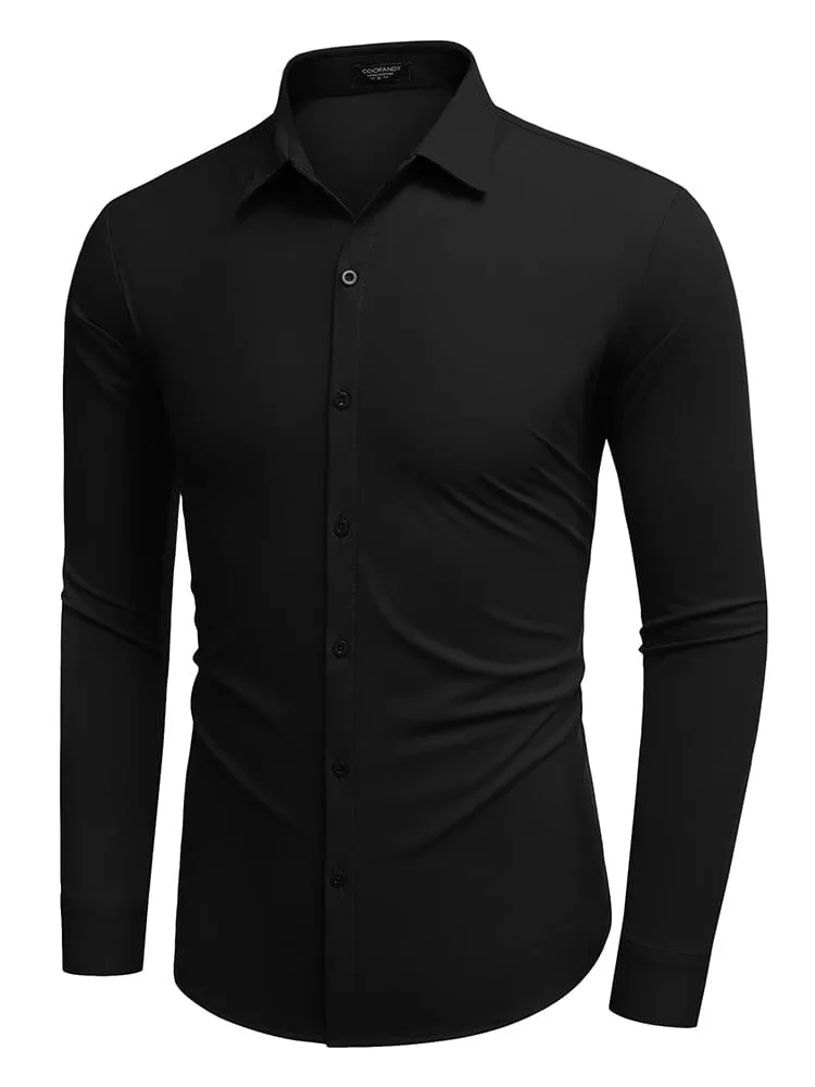 Classic Stretch Wrinkle-Free Shirt (US Only) sold by Coofandy product image thumbnail 5