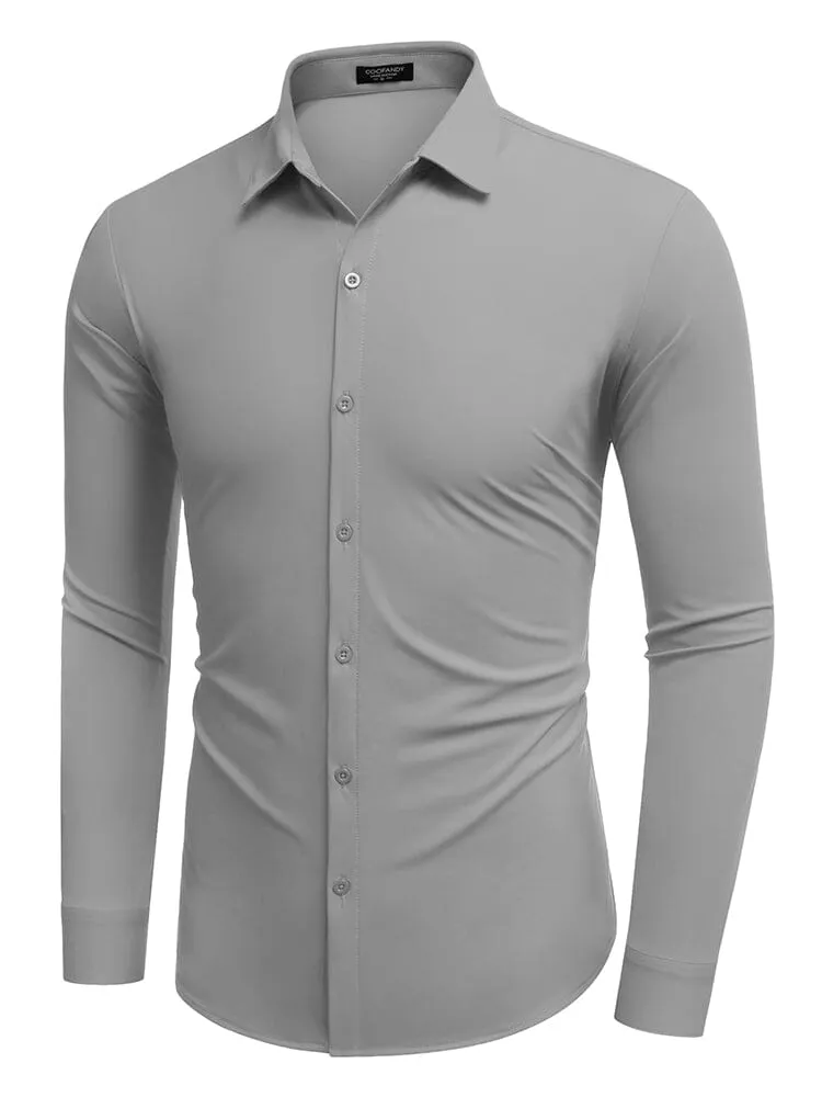 Classic Stretch Wrinkle-Free Shirt (US Only) sold by Coofandy product image thumbnail 4