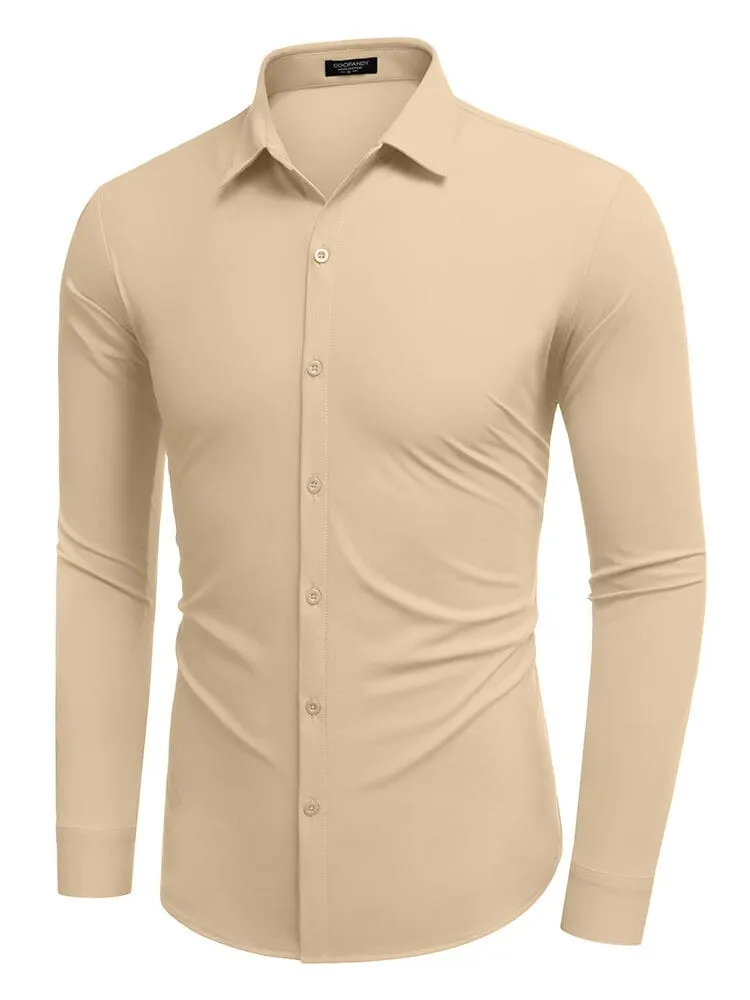 Classic Stretch Wrinkle-Free Shirt (US Only) sold by Coofandy product image thumbnail 3
