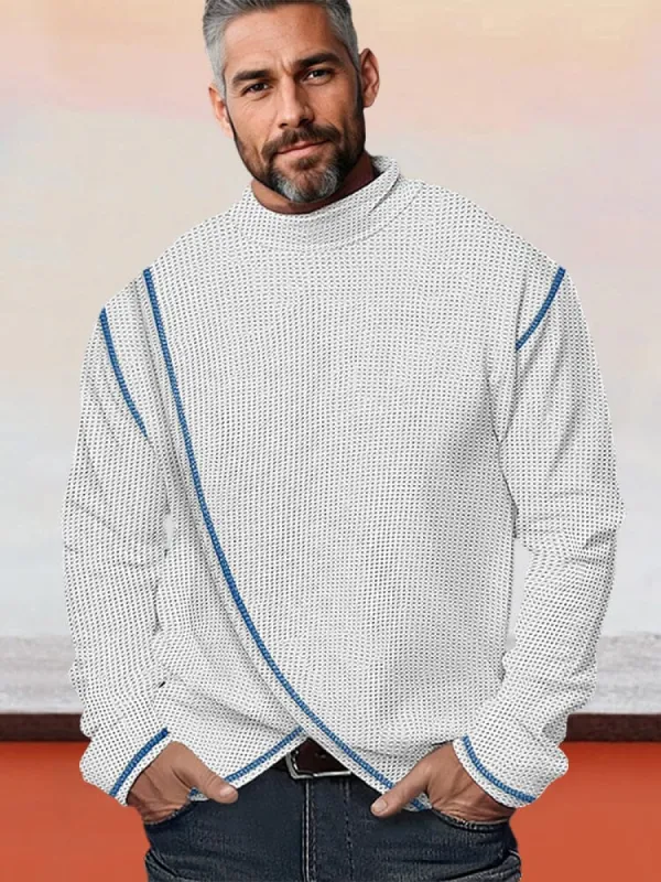 Stylish Irregular Hem Waffle Top sold by Coofandy