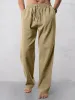 Casual Straight-Leg Cotton Linen Pants sold by Coofandy