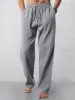 Casual Straight-Leg Cotton Linen Pants sold by Coofandy