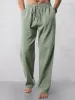 Casual Straight-Leg Cotton Linen Pants sold by Coofandy
