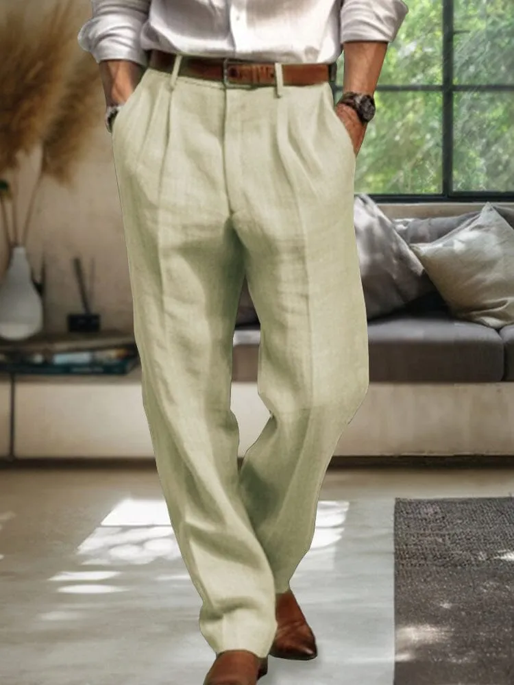Soft Straight-Leg Cotton Linen Pants sold by Coofandy product image thumbnail 5