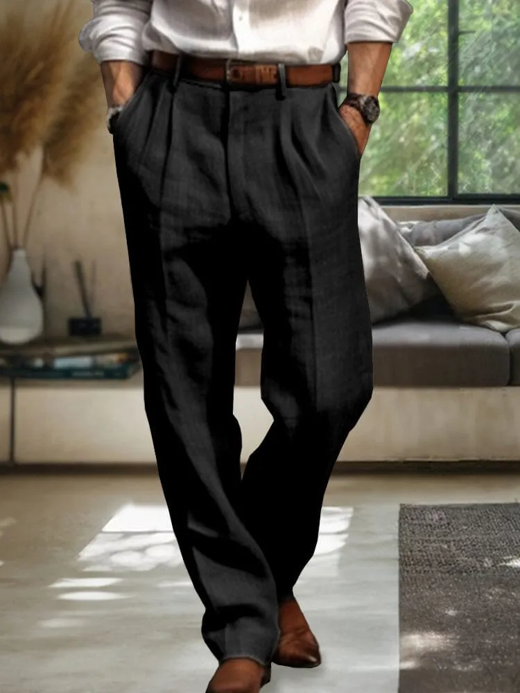 Soft Straight-Leg Cotton Linen Pants sold by Coofandy product image thumbnail 2
