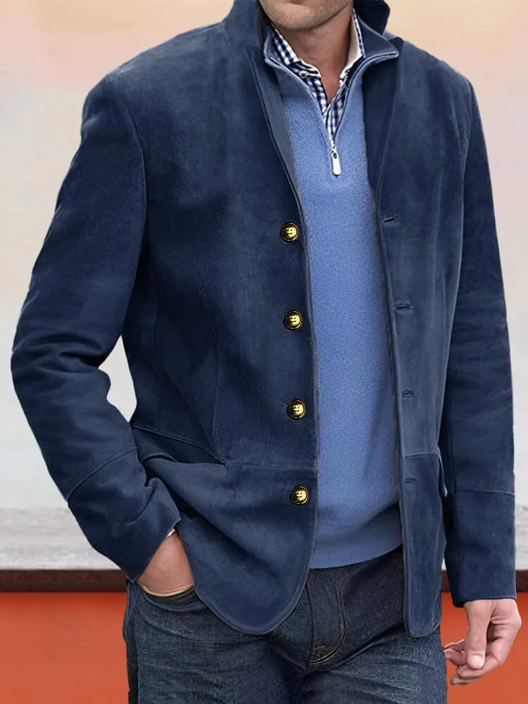 Casual Comfy Suede Jacket sold by Coofandy product image thumbnail 3