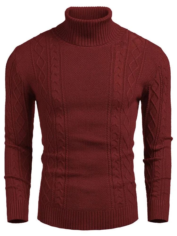 Classic Slim Fit Turtleneck Sweater (US Only) sold by Coofandy product image thumbnail 3