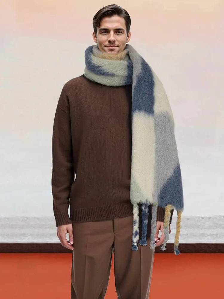 Thick Warm Tassel Scarf sold by Coofandy