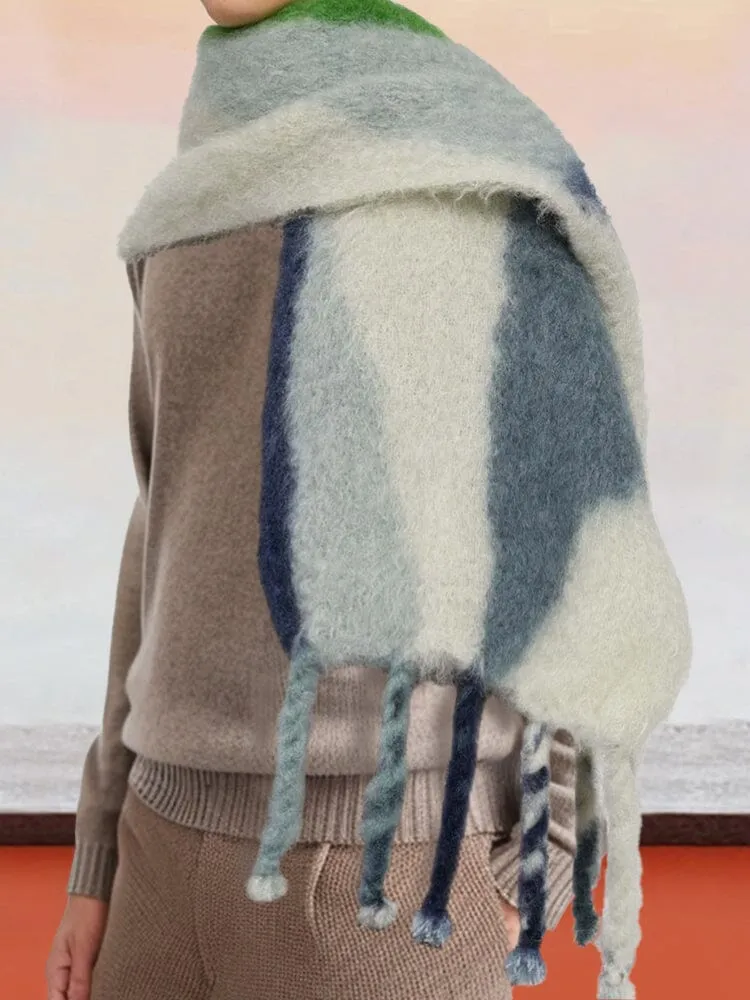 Thick Warm Tassel Scarf sold by Coofandy product image thumbnail 4