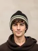 Warm Aesthetic Striped Knit Beanie sold by Coofandy