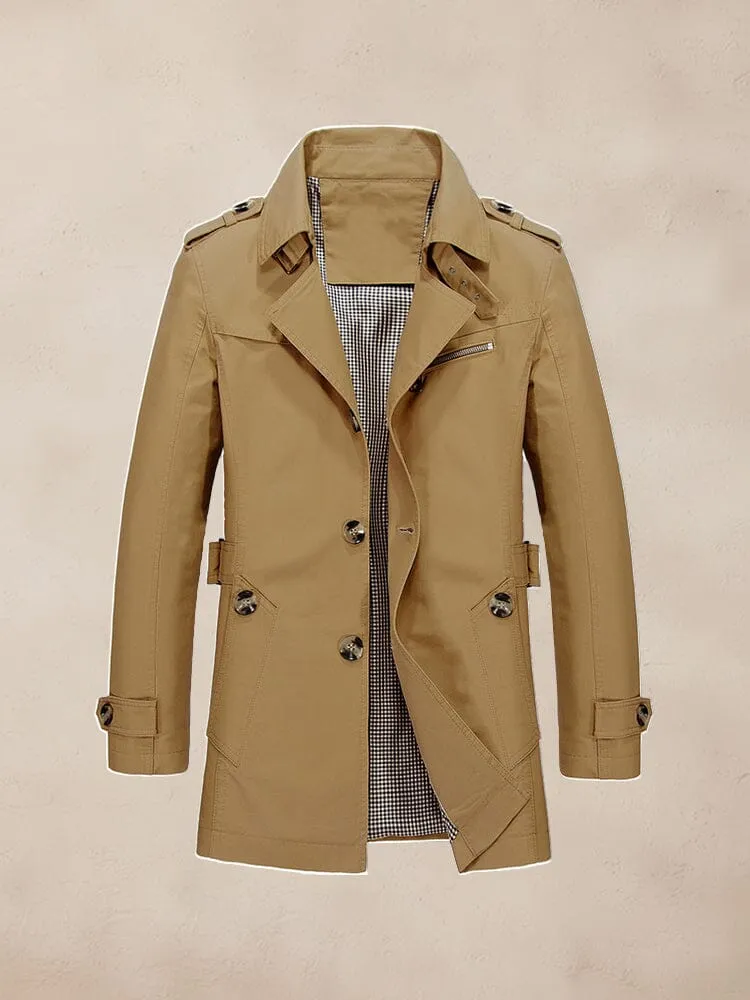 Classic Leisure Trench Coat sold by Coofandy product image thumbnail 4
