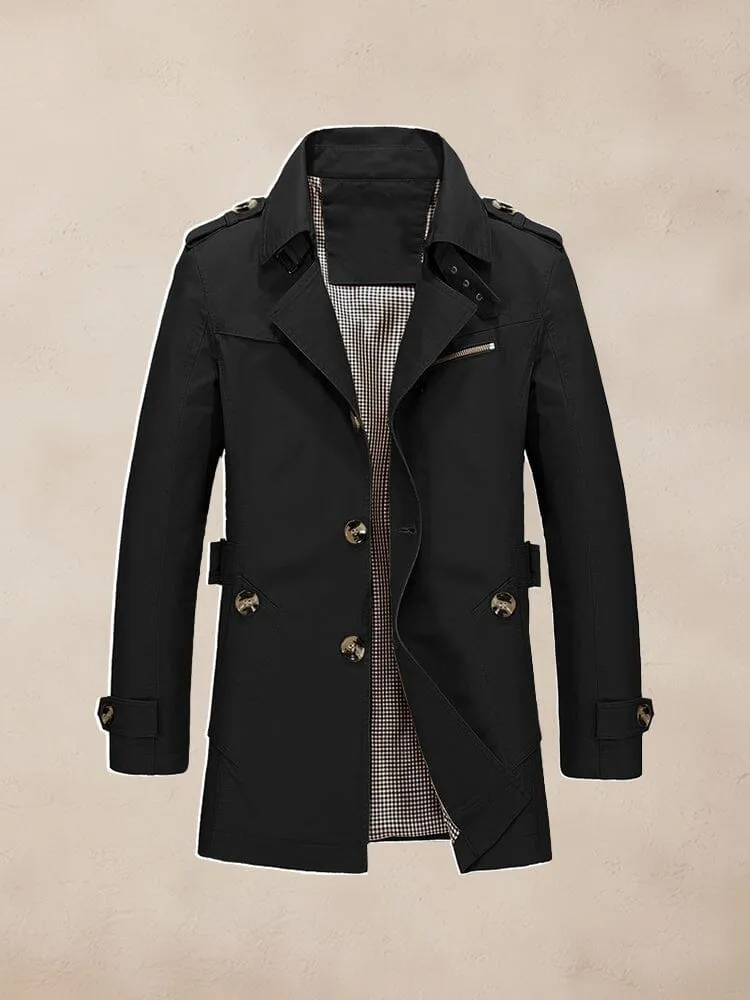 Classic Leisure Trench Coat sold by Coofandy product image thumbnail 3