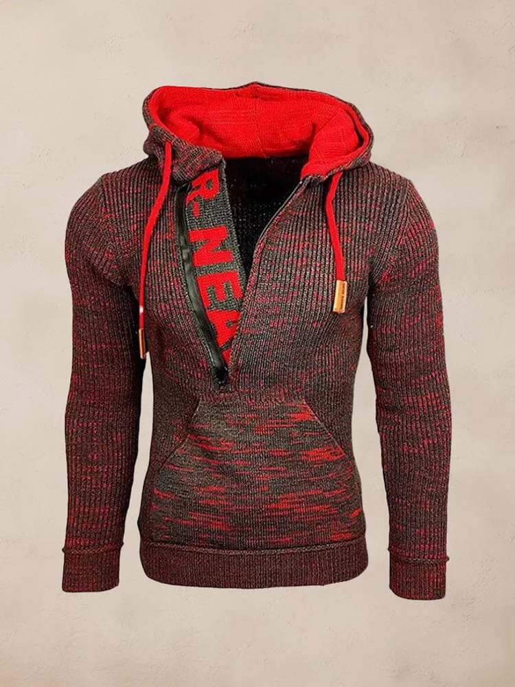 Stylish Splicing Knit Pullover Hoodie sold by Coofandy product image thumbnail 5
