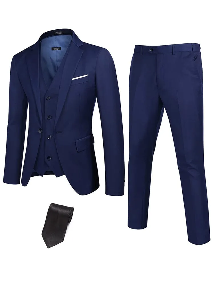 Classic 3-Piece Suit Set with Tie (US Only) sold by Coofandy product image thumbnail 4