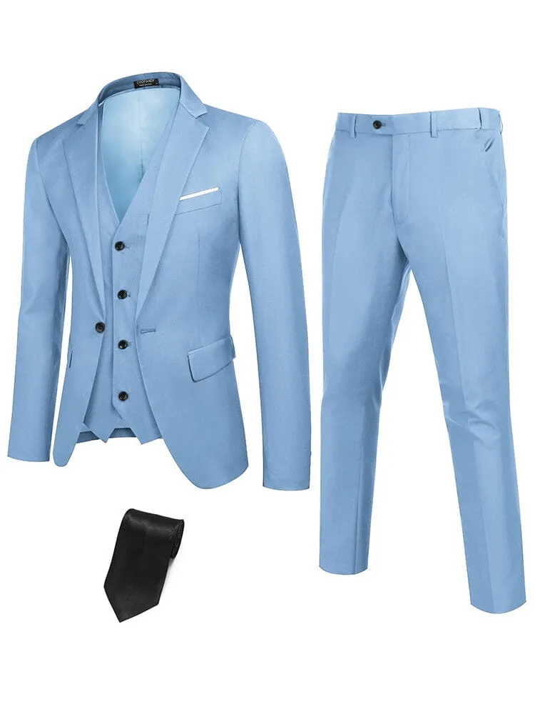 Classic 3-Piece Suit Set with Tie (US Only) sold by Coofandy product image thumbnail 5