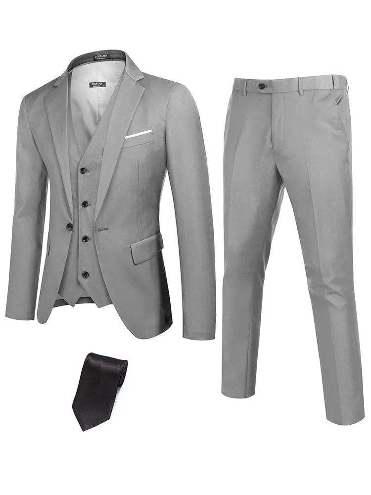 Classic 3-Piece Suit Set with Tie (US Only) sold by Coofandy product image thumbnail 3