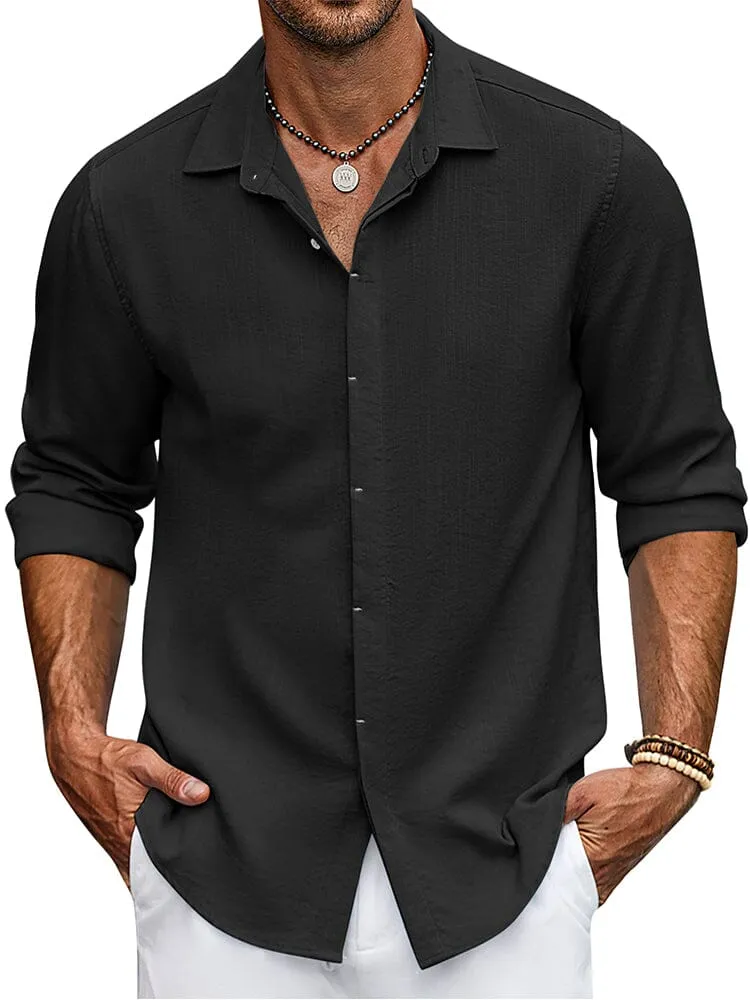 Classic Fit Long Sleeve Button Shirt (US Only) sold by Coofandy product image thumbnail 3