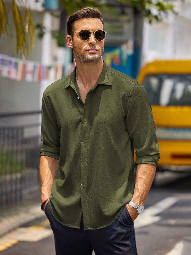 Classic Fit Long Sleeve Button Shirt (US Only) sold by Coofandy