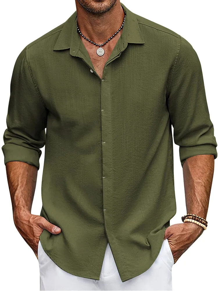 Classic Fit Long Sleeve Button Shirt (US Only) sold by Coofandy product image thumbnail 2
