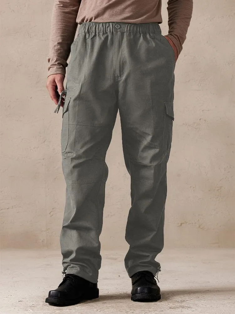 Casual 100% Cotton Multi Pockets Pants sold by Coofandy product image thumbnail 3
