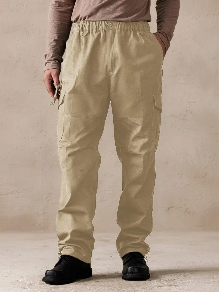 Casual 100% Cotton Multi Pockets Pants sold by Coofandy product image thumbnail 2