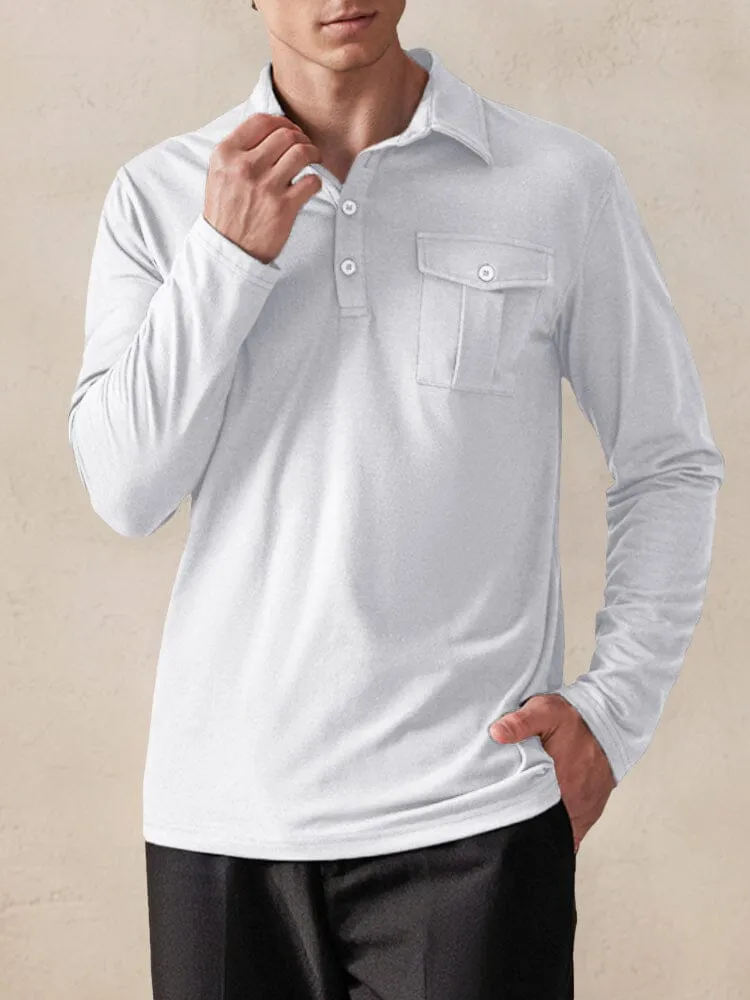 Classic Utility Polo Shirt sold by Coofandy product image thumbnail 2