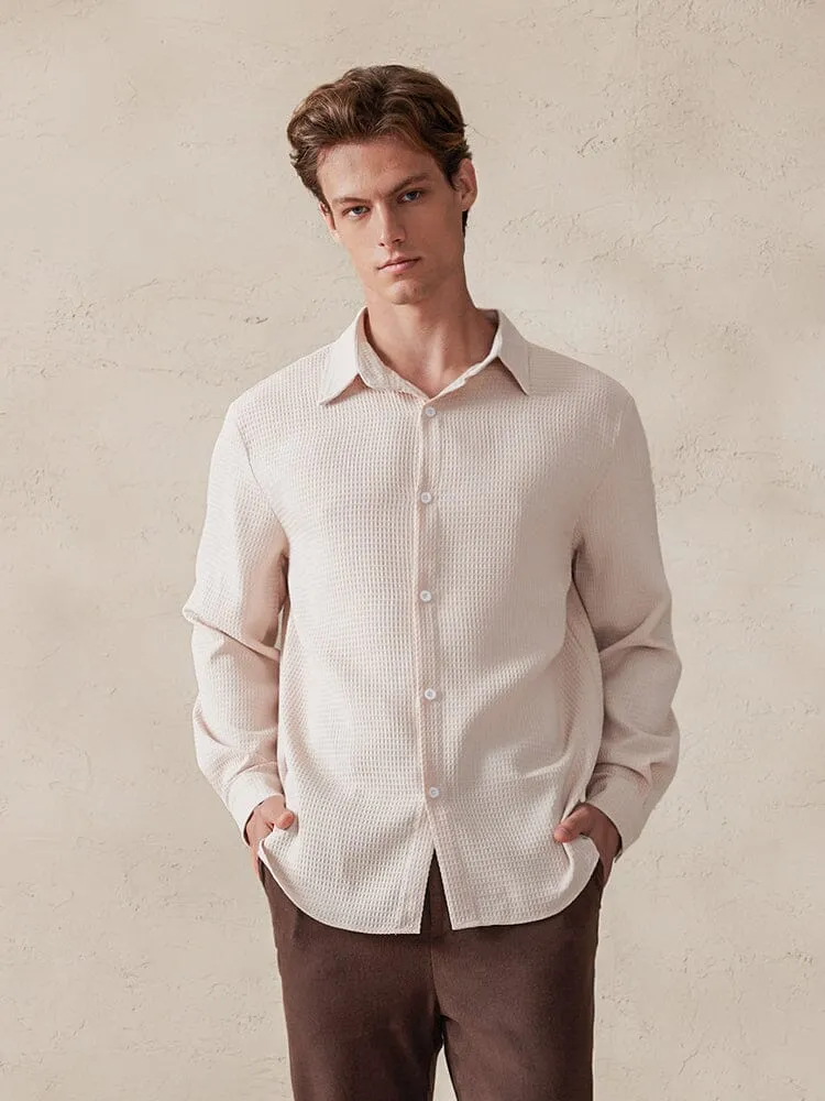 Casual Breathable Waffle Shirt sold by Coofandy product image thumbnail 5