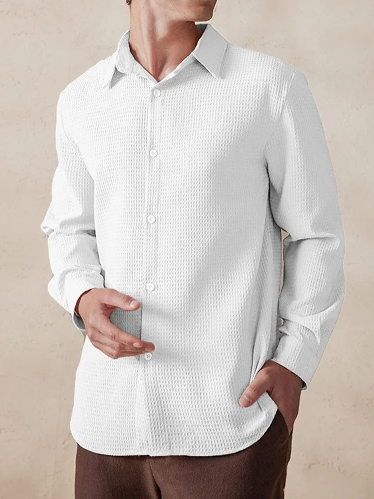 Casual Breathable Waffle Shirt sold by Coofandy product image thumbnail 2