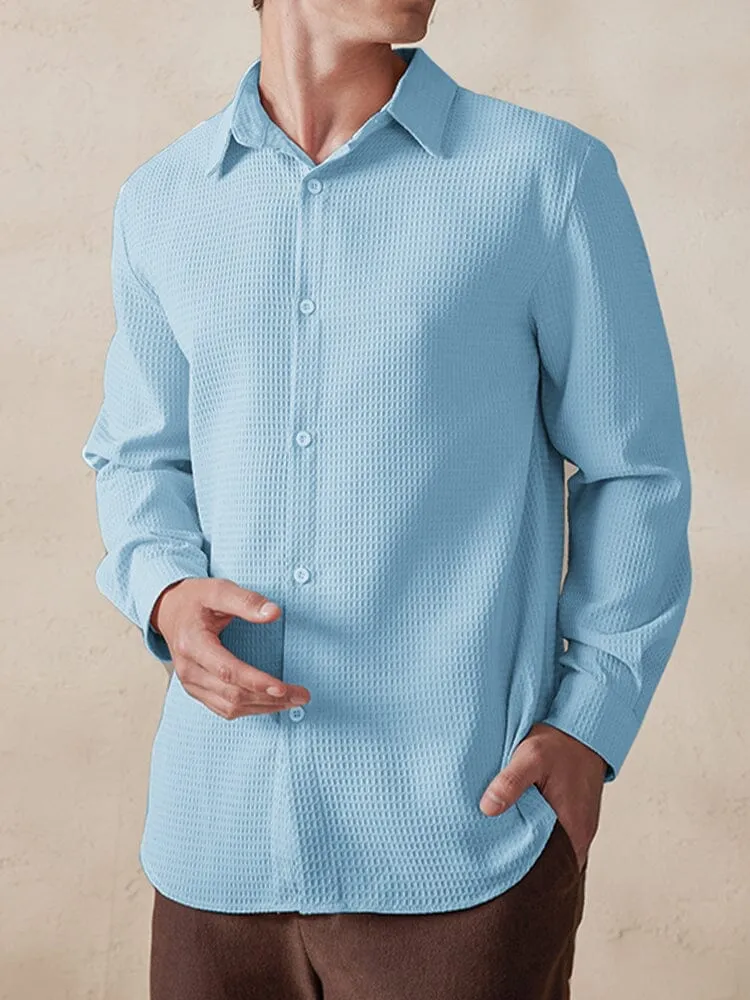 Casual Breathable Waffle Shirt sold by Coofandy product image thumbnail 4