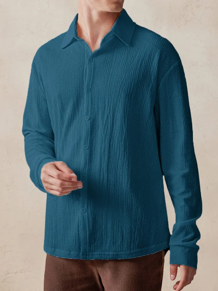 Casual Comfy Textured Shirt sold by Coofandy product image thumbnail 4