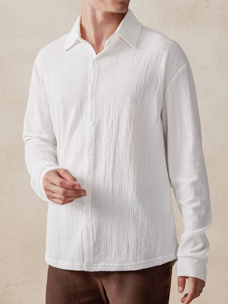 Casual Comfy Textured Shirt sold by Coofandy