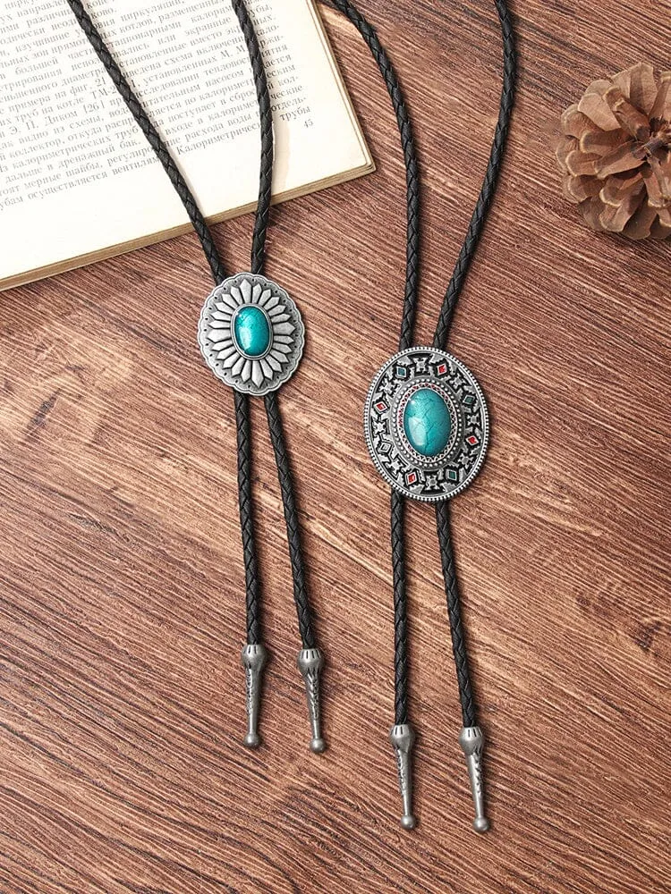 Vintage Bolo Tie Leather Necklace sold by Coofandy product image thumbnail 4