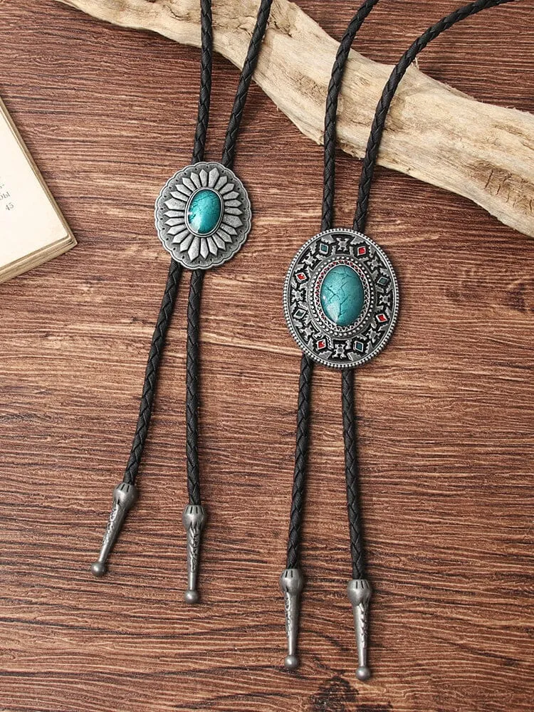 Vintage Bolo Tie Leather Necklace sold by Coofandy product image thumbnail 3