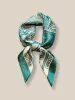 Stylish Printed Square Silk Scarf sold by Coofandy