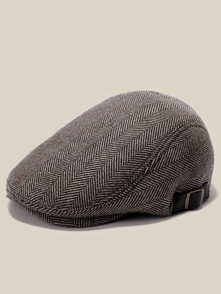 Wool Blend Tweed Newsboy Cap sold by Coofandy product image thumbnail 5