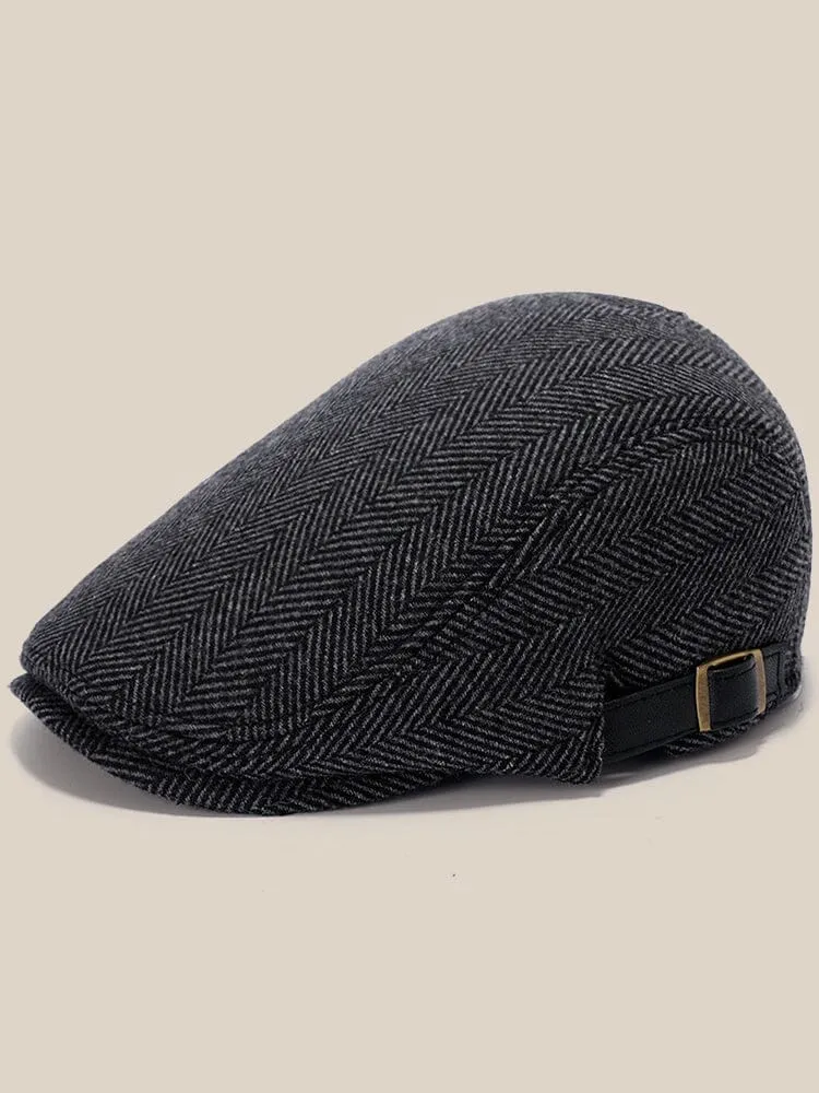 Wool Blend Tweed Newsboy Cap sold by Coofandy product image thumbnail 4