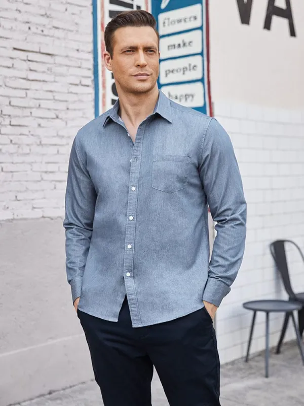 Classic Fit Denim Shirt (US Only) sold by Coofandy