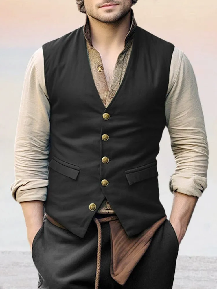 Vintage V-neck Vest sold by Coofandy product image thumbnail 2