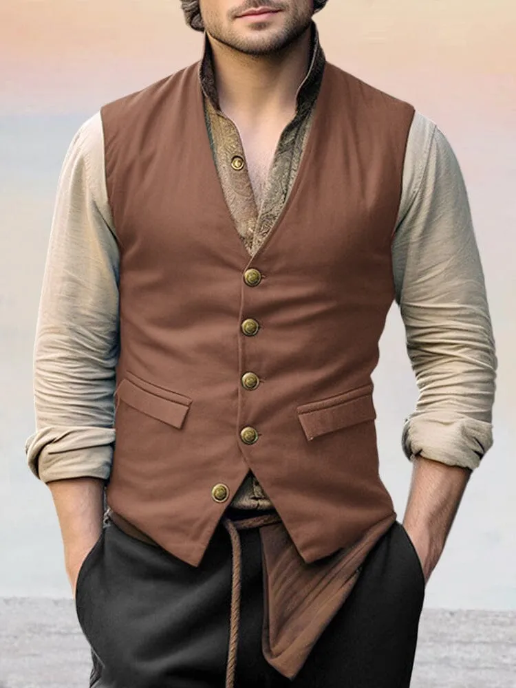 Vintage V-neck Vest sold by Coofandy product image thumbnail 3
