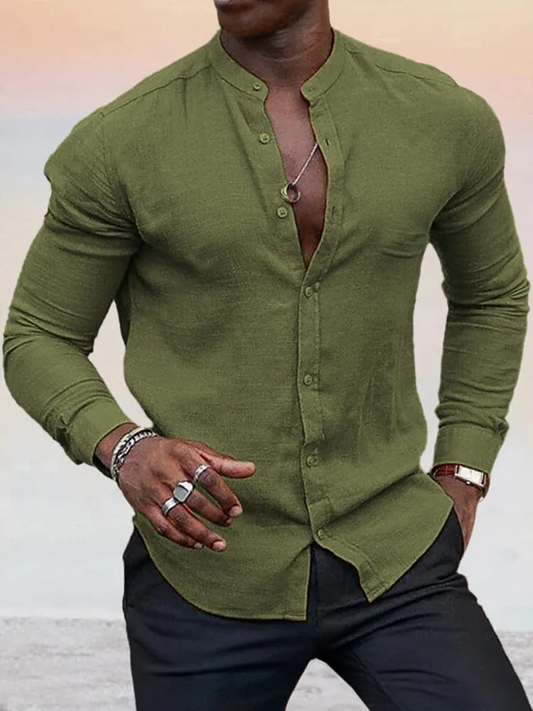 Cozy Cotton Linen Shirt sold by Coofandy