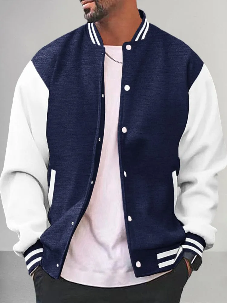 Casual Varsity Baseball Jacket sold by Coofandy product image thumbnail 4