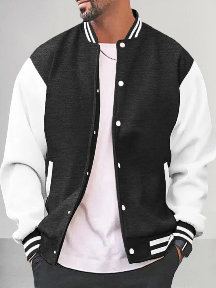 Casual Varsity Baseball Jacket sold by Coofandy product image thumbnail 2