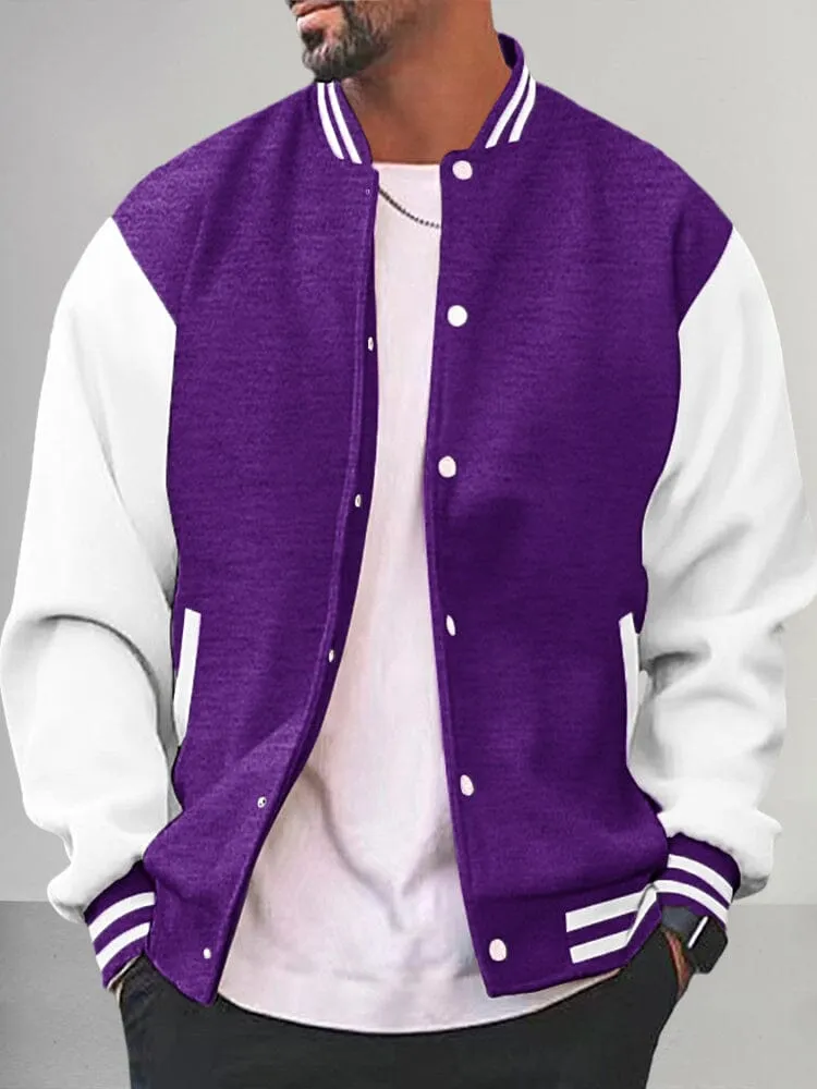 Casual Varsity Baseball Jacket sold by Coofandy product image thumbnail 3