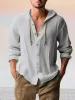 Casual Cotton Linen Hooded Top sold by Coofandy