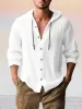Casual Cotton Linen Hooded Top sold by Coofandy