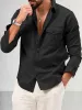 Casual Double Pockets Solid Shirt sold by Coofandy