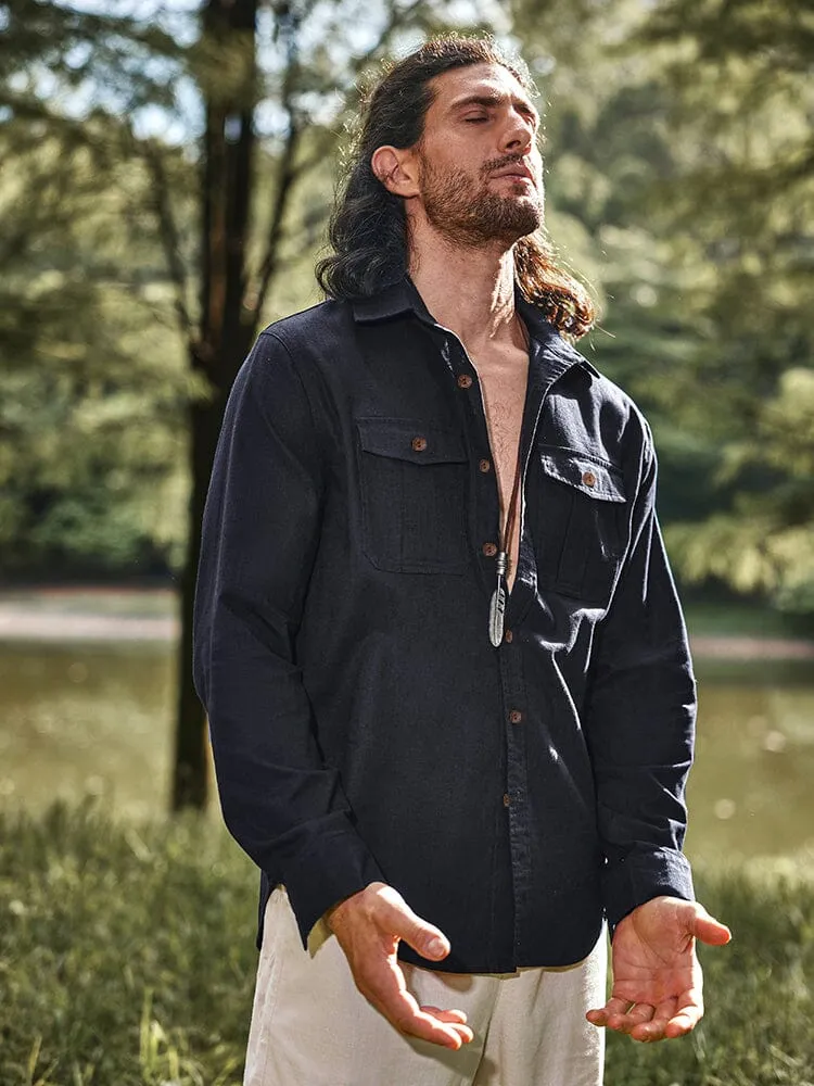 Eco-friendly Cozy Linen Blend Shirt sold by Coofandy product image thumbnail 2