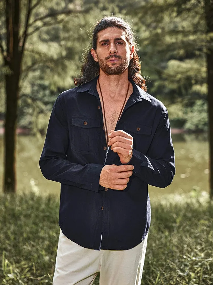 Eco-friendly Cozy Linen Blend Shirt sold by Coofandy