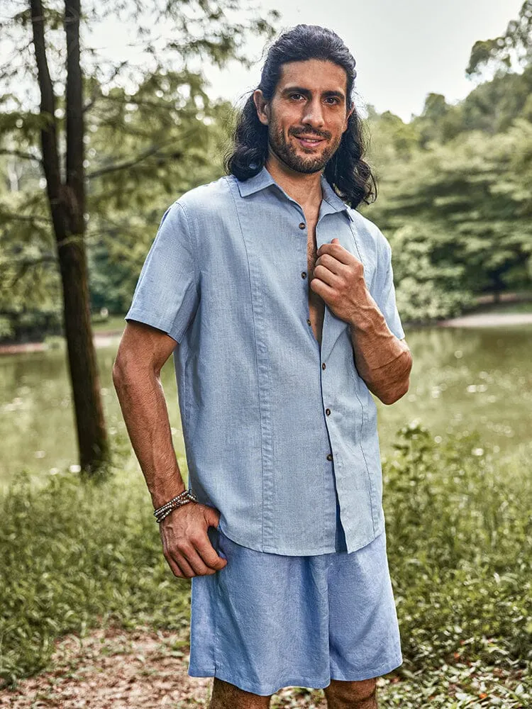 Eco-friendly Linen Blend Shirt sold by Coofandy
